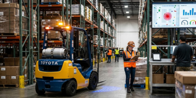 Forklift Pedestrian Collision Avoidance Worker Safety Monitoring Industrial Site